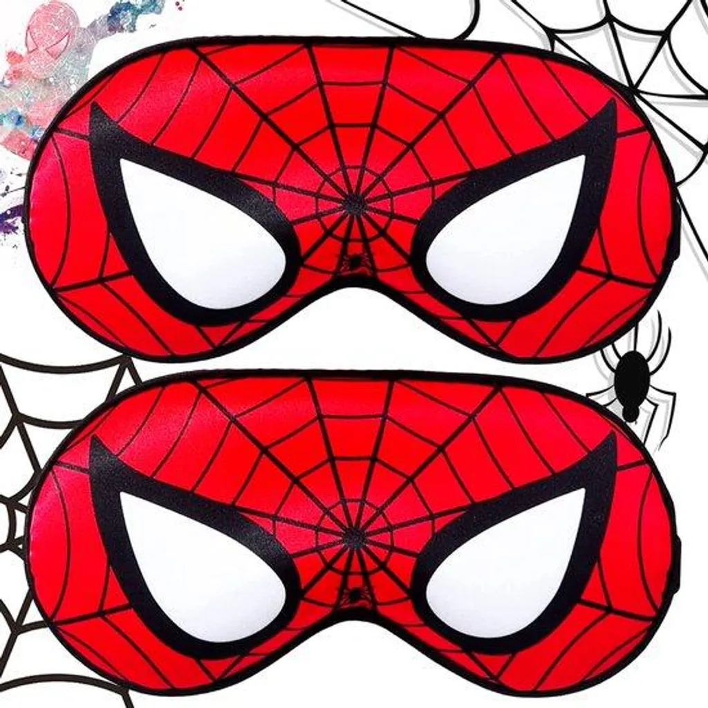 Masque de sommeil doux pour enfants rouge avec liens ajustables - Confort