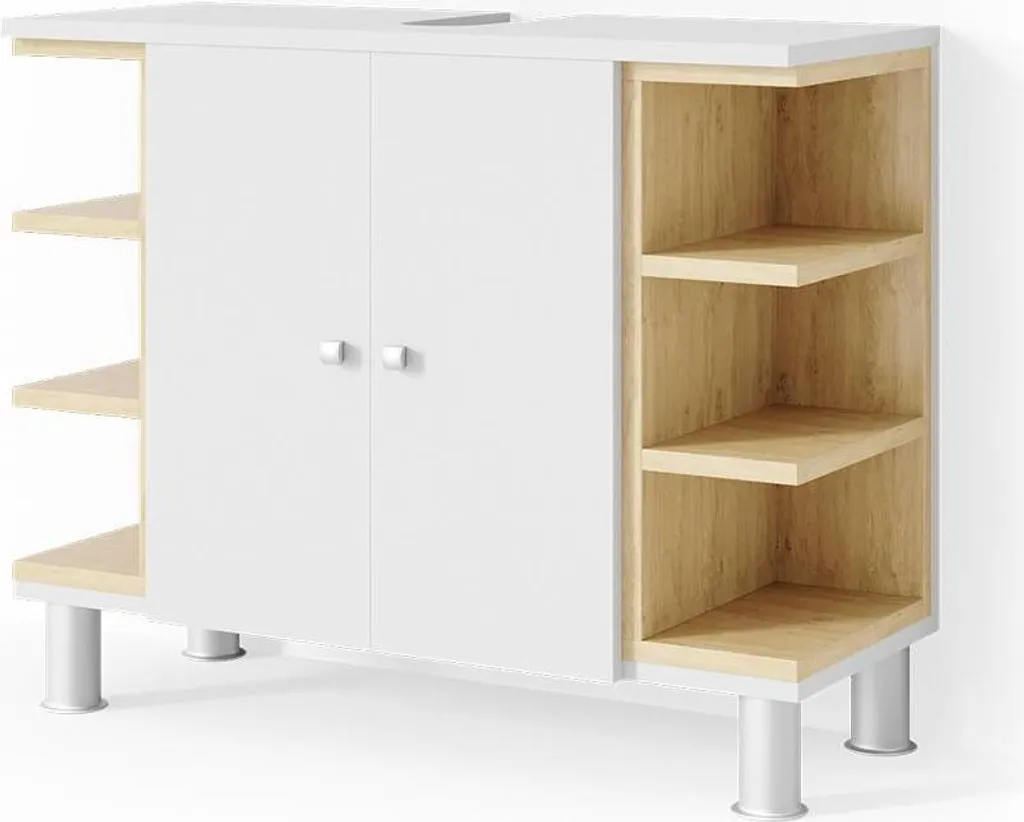 Sottolavabo Vicco Aquis Bianco/Sonoma 79.6x64 cm - Qualità Melamina