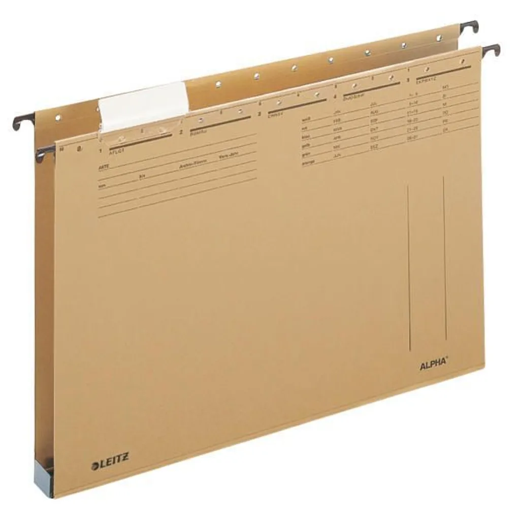 Dossiers Suspendus Leitz ALPHA pour Tiroir Bureau - Fond 28mm - 25 Pièces