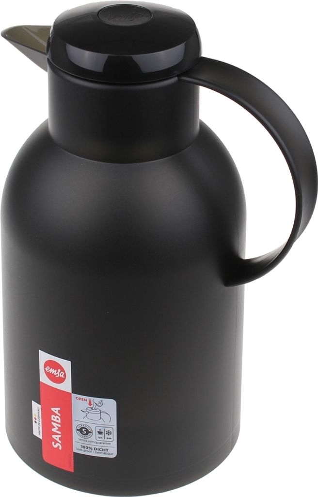 EMSA SAMBA ISOLIERKANNEN, Karaffe, 1,5 l, Schwarz, Glas, Produktbild 
