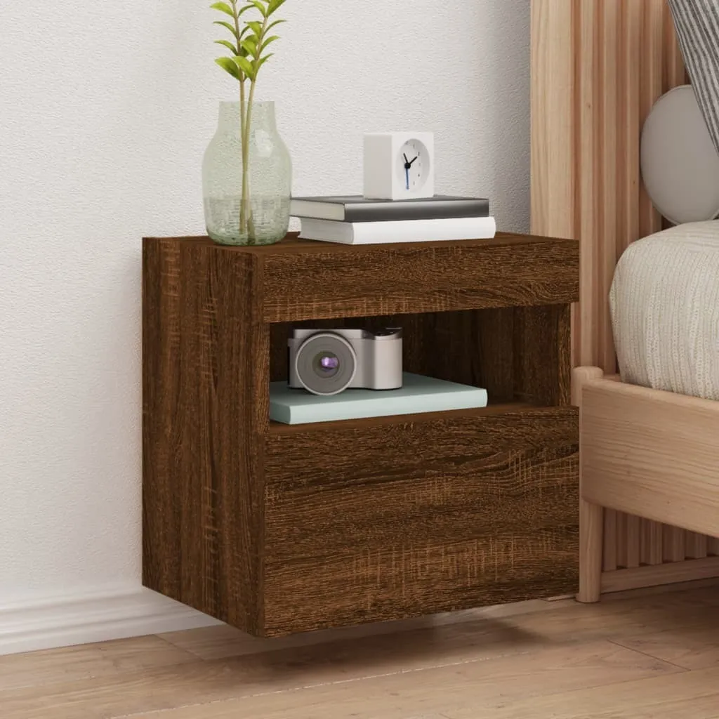Mobile Porta TV Sospeso Rovere Marrone 40x40 cm | Maison Exclusive