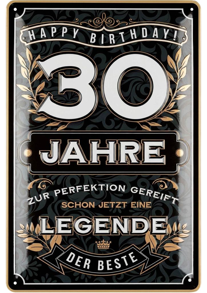 Blechschild 30 Schild Geburtstag, 30 JAHRE LEGENDE, Produktbild 