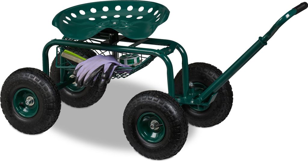 Siège de jardin mobile Relaxdays, réglable en hauteur, 150 Image du produit 