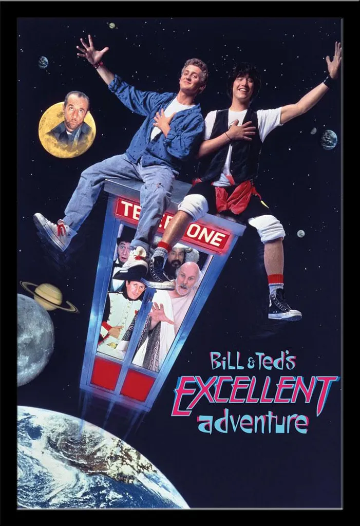 Set Poster Bill & Ted + Cornice Shinsuke MDF 61x91,5 Vetro Acrilico