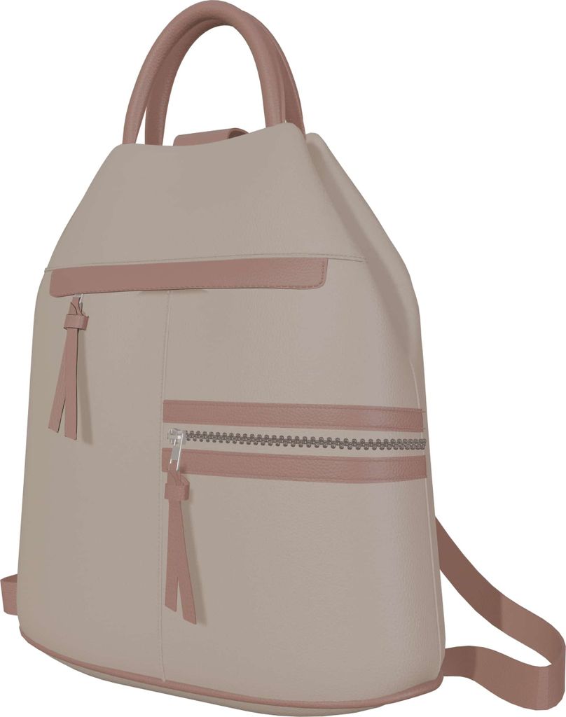Eleganter Damen Veganer Kunstleder Rucksack 30606 Pink