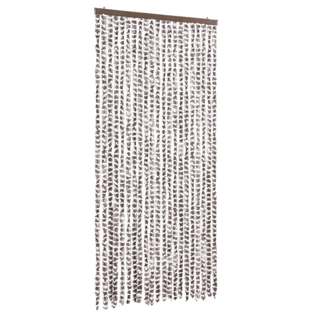 vidaXL Fliegenvorhang Taupe und Weiß 90x200 cm Chenille