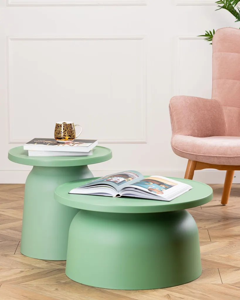 Table basse durable verte OTTO1 résistante à l'eau pour petit espace