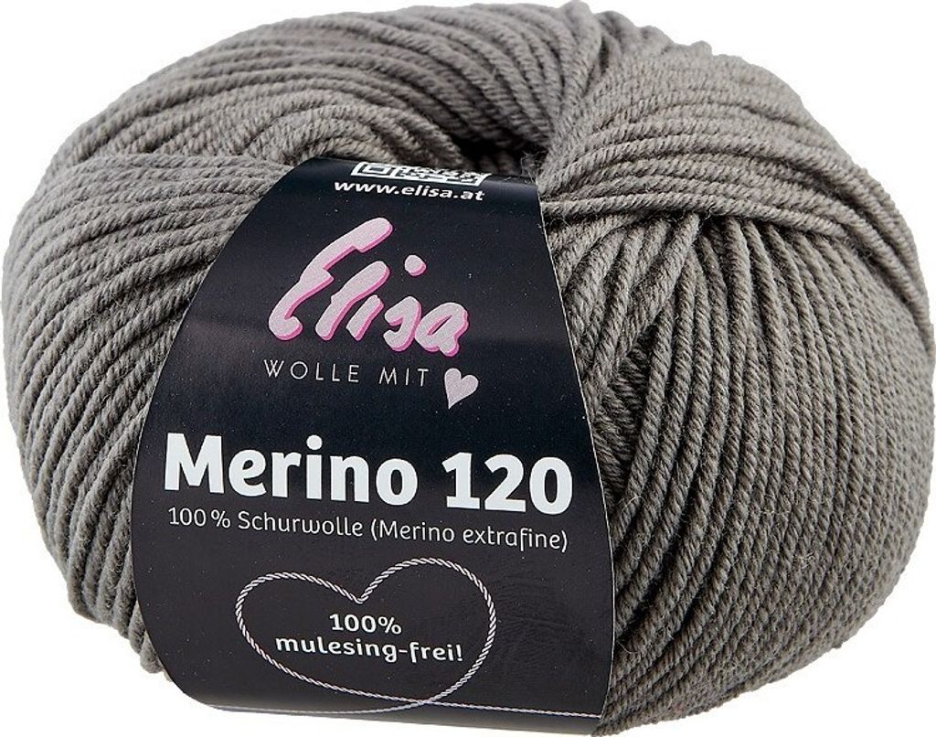 Elisa Merino 120, 50 g/120 m, Merinogarn aus extrafeiner Wolle,mulesing-frei, ,100% Schurwolle(Merino extrafein) zum stricken häkeln 7263