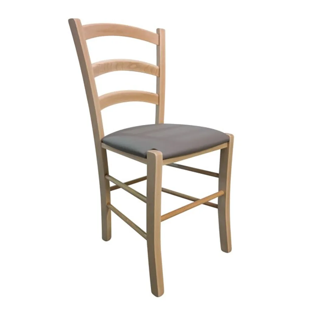 Chaise de Cuisine Rustique Naturel Paesana avec Assise Paille et PU