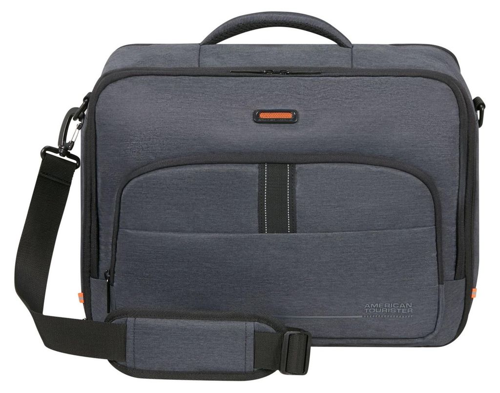 American Tourister Reisetasche Umhängetasche mit Laptopfach At Work Nxt 3-Way Boarding Bag 15,6" 26,5L Grey Melange dunkelgrau