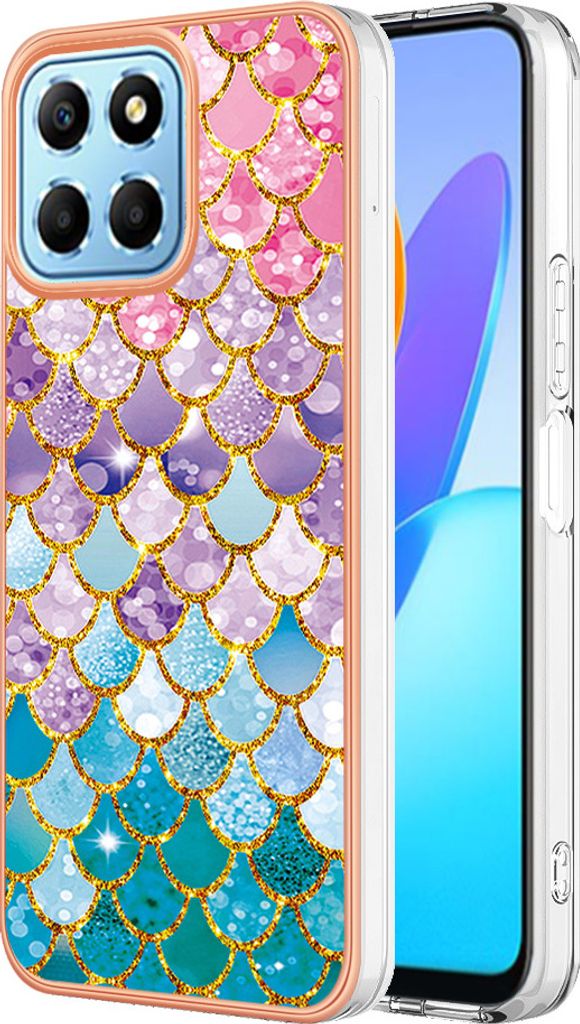 Hülle für Honor X8 5G Muster TPU Silikon Stoßdämpfer Bumper Schutzhülle Bunt