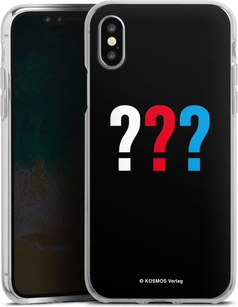 DeinDesign Handyhülle für Apple iPhone Xs Silikon Hülle Case Smartphone Schutzhülle Logo Offizielles Lizenzprodukt Die drei ???