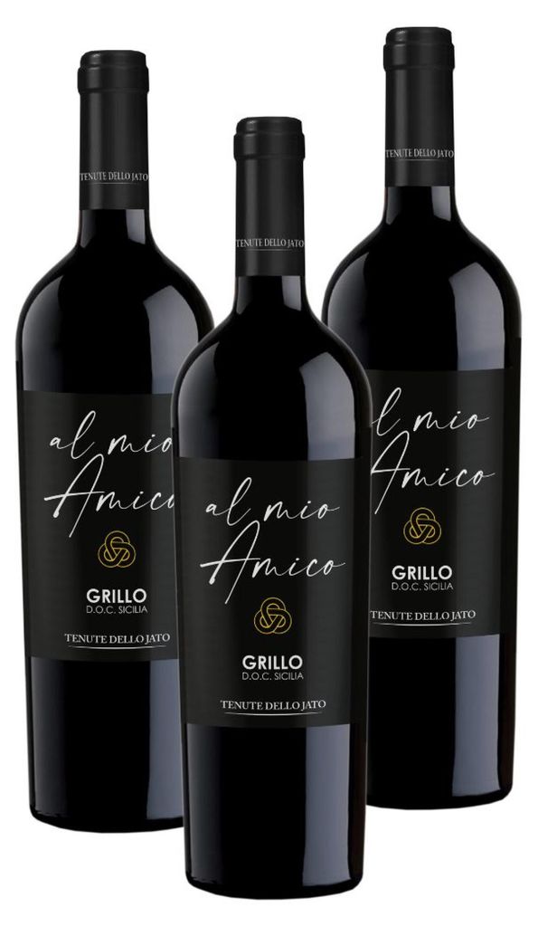 Tenute dello Jato - Al Mio Amico Grillo DOC Sicilia Weißwein - 13 Prozent Vol - 3 x 750 ml