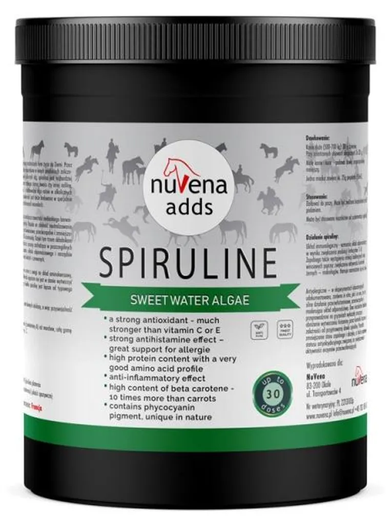Spiruline au soufre NuVena Arthrospira platensis en poudre - Format 900 g