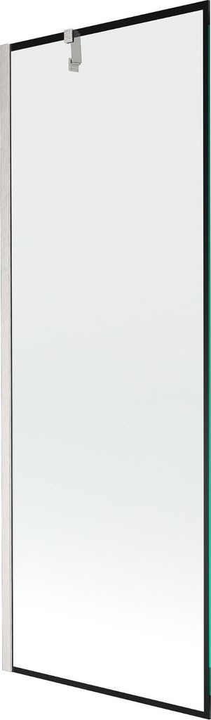 Mexen Next Duschabtrennung 1-flügelig 70 x 150 cm, schwarzes Muster, gebürsteter Nickel - 895-070-000-00-70-97