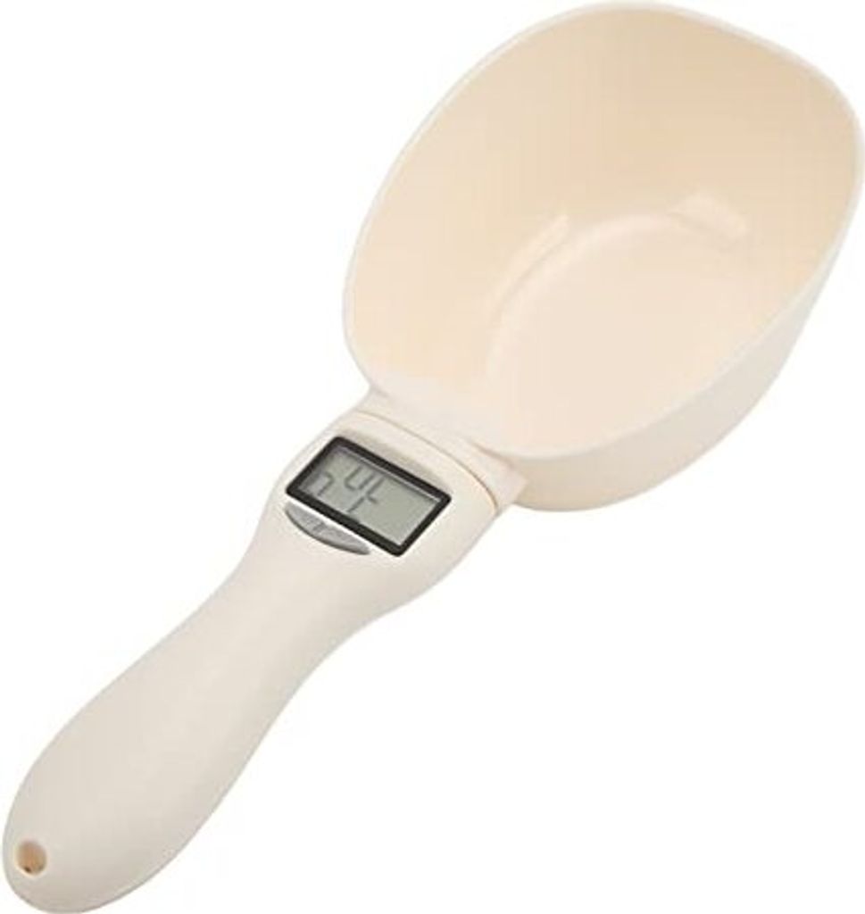 Digitale Löffelskala, PET Multifunktionales Essen, Messlöffel, Hundepokal -LCD -Display, Gewichtsgramm, Lebensmittel