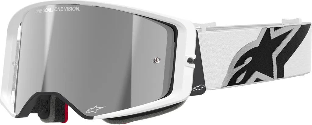 Lunettes Motocross Alpinestars Supertech Blanche Écran Miroir Haute Définition