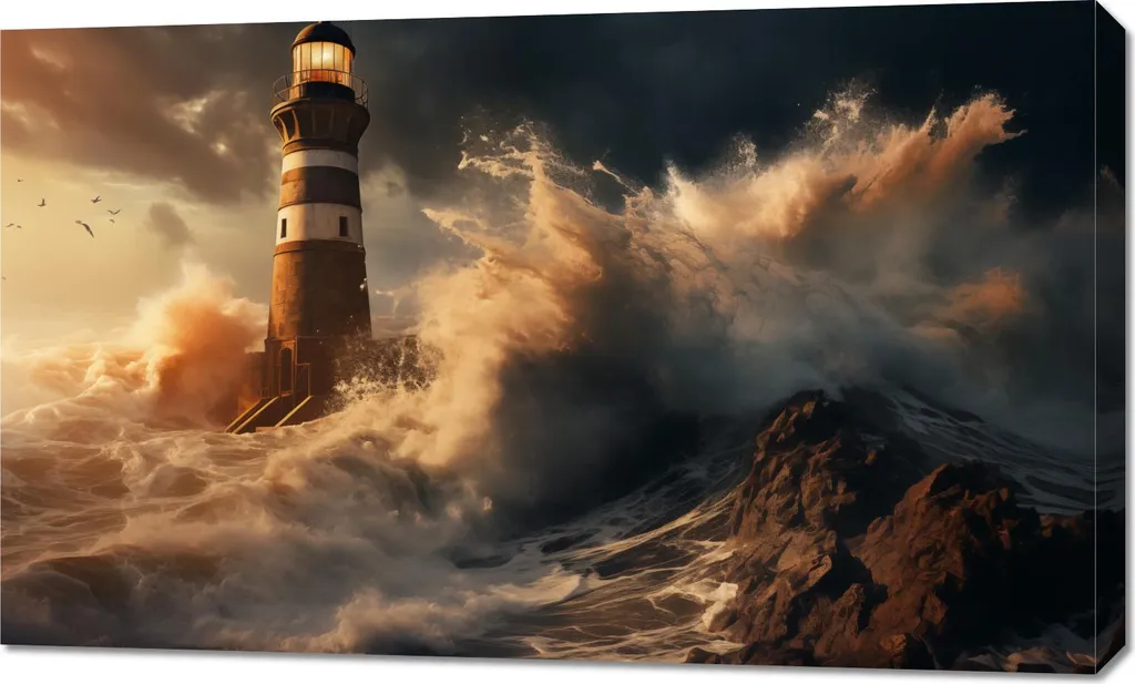 Toile murale 100x60 cm grand format Une odyssée impitoyable design