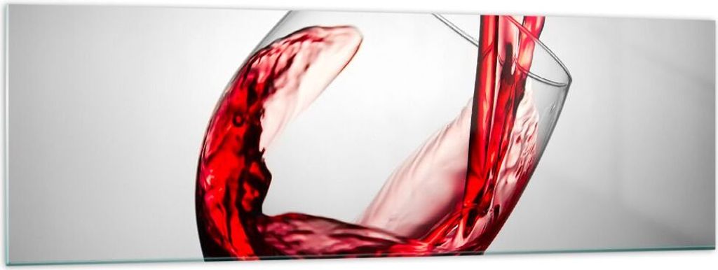 Bilder auf glas - Trinken glas wein - 160x50cm - Glasbilder - Wandbilder - Kunstdruck - zum Aufhängen bereit - Wanddekoration aus Glas - Glas Bild...