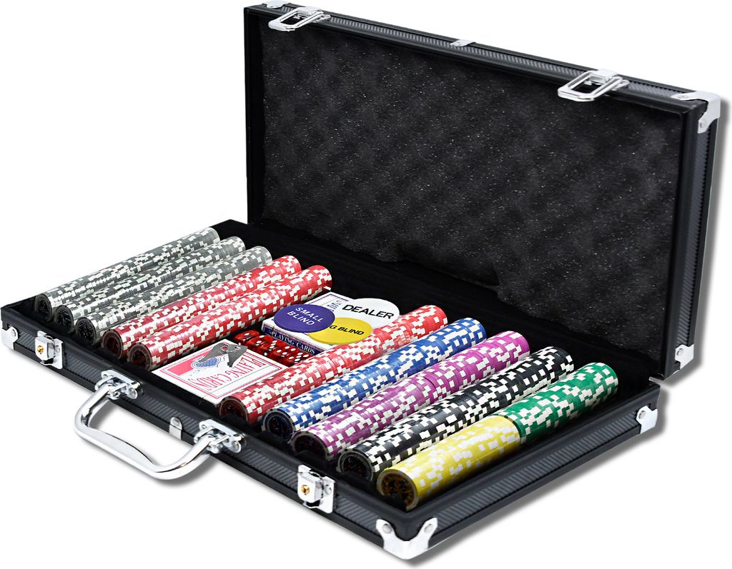 ACXIN Mallette de poker avec 500 jetons de poker laser, Image du produit 