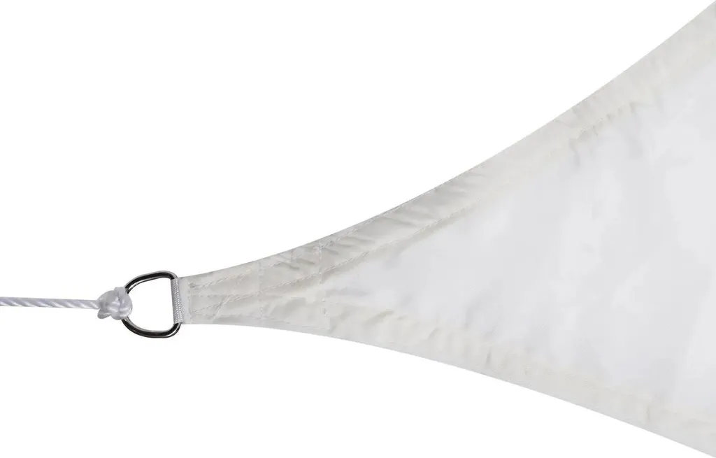 Voile d'ombrage 4x6 m blanc polyester avec protection UV et pluie - 2