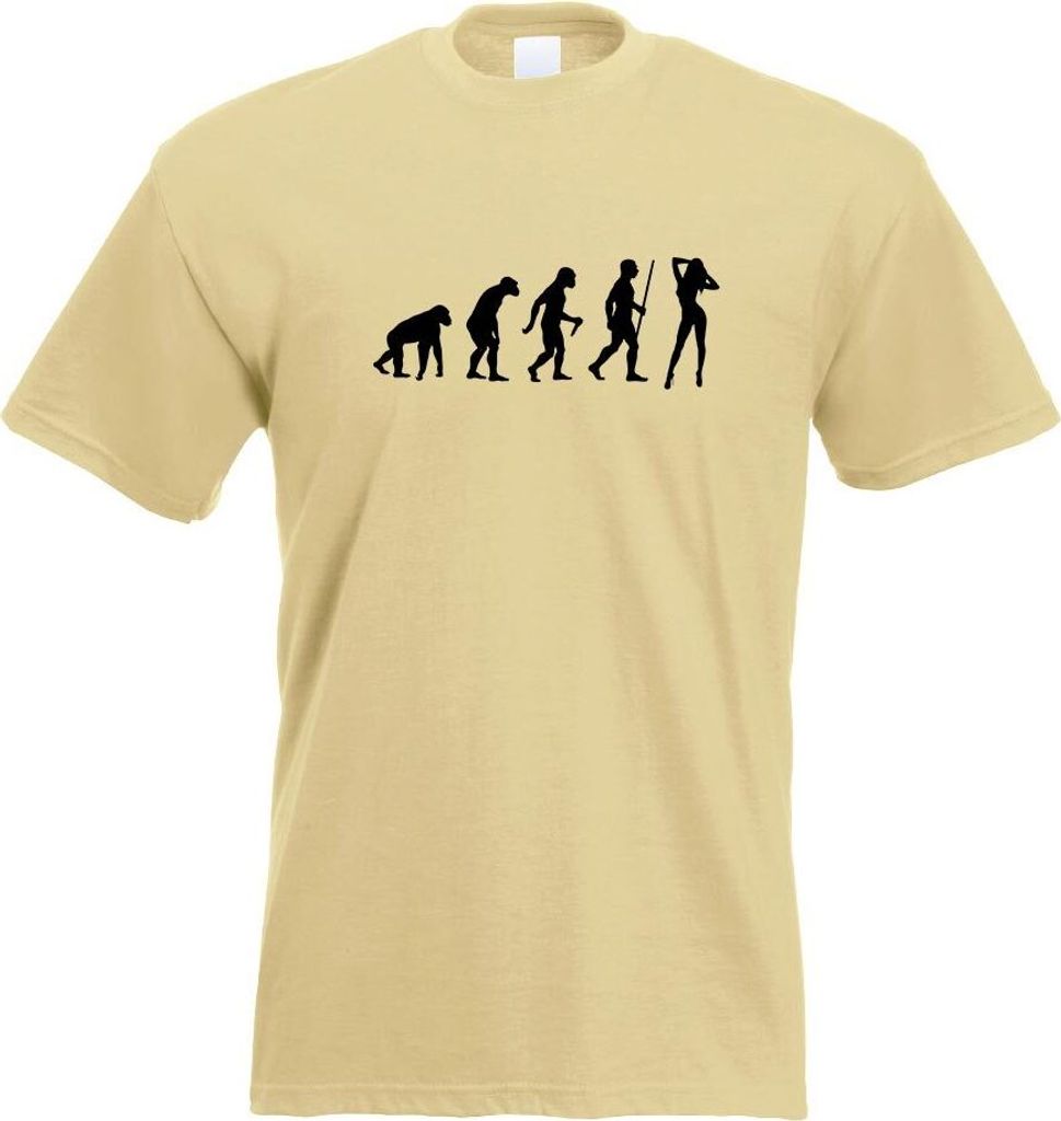 Kiwistar - T-Shirt - Khaki - y Girl Hot Body Evolution Motiv Bedruckt Funshirt Design Print - mit Motiv Bedruckt - Funshirt Design - Sport - Freize...