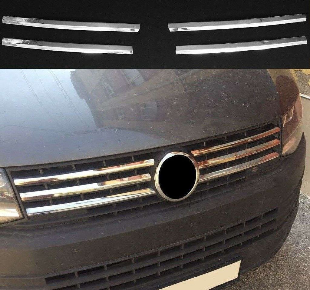 Cromo Radiatore Griglia Listelli Traversa V2A 4tlg Per VW Immagine del prodotto 