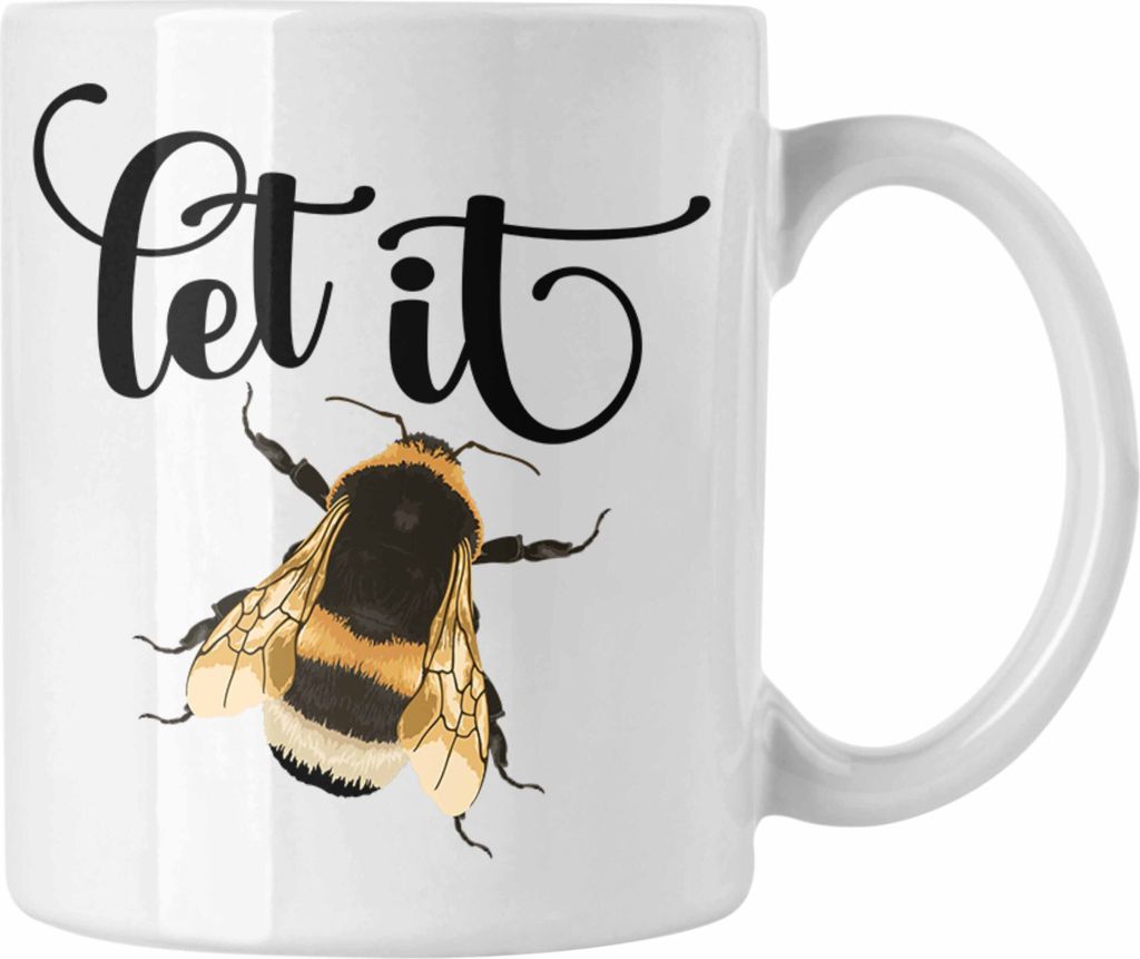 Trendation - Let It Bee Tasse Geschenk für Imker Sommer Grafik Frauen Geschenkidee Schöne Tasse (Weiß)