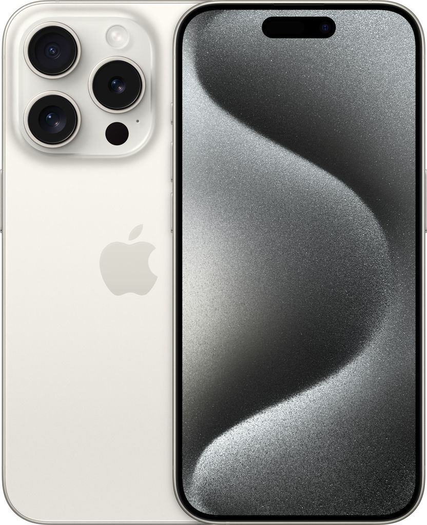 Apple iPhone 15 pro 128GB Titan Weiß Produktbild