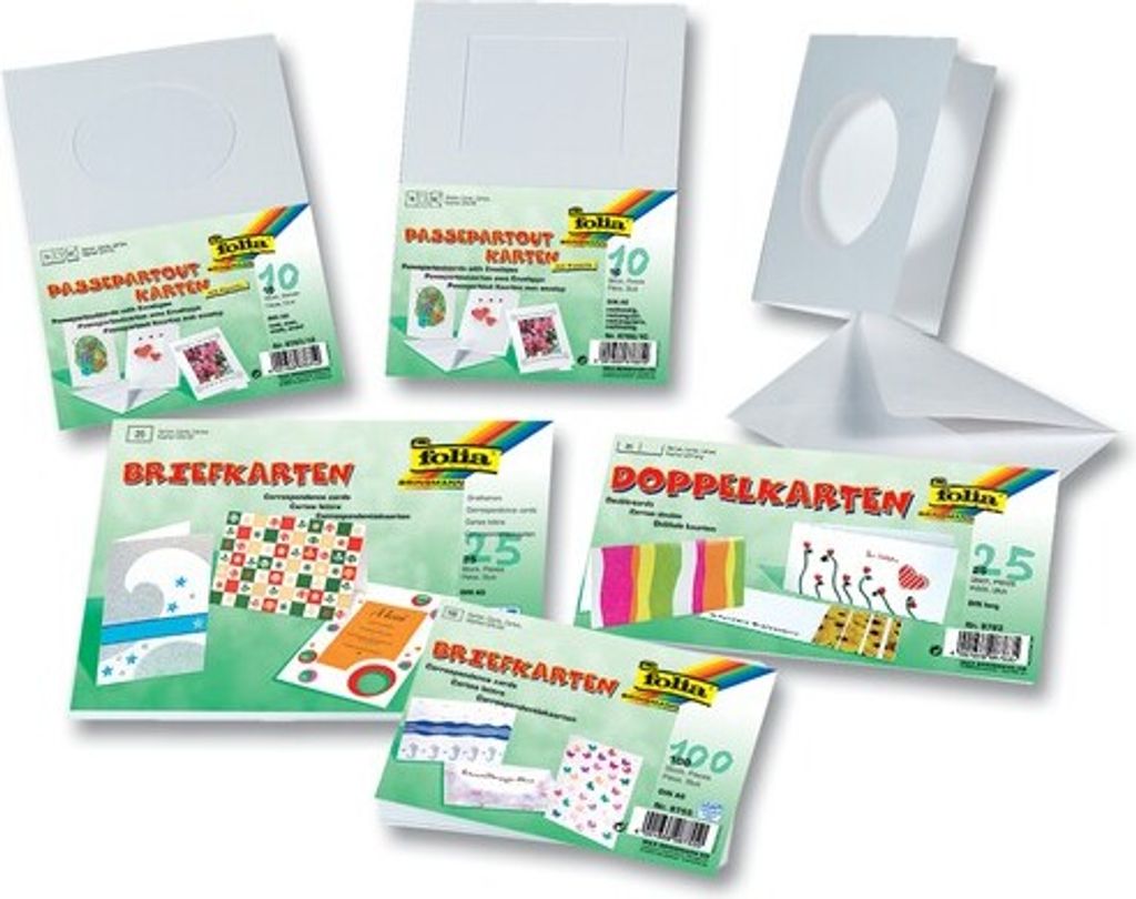 folia 8767/10 10 Passepartoutkarten 250g/m², holzfrei, DIN A6, ovaler Ausschnitt, weiß (1 Stück)