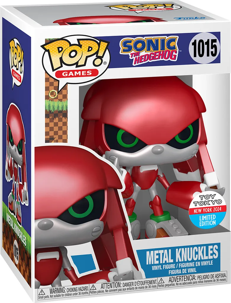 Figurine Rare Metal Knuckles 1015 Funko POP Sonic NYCC 2024 Authentique