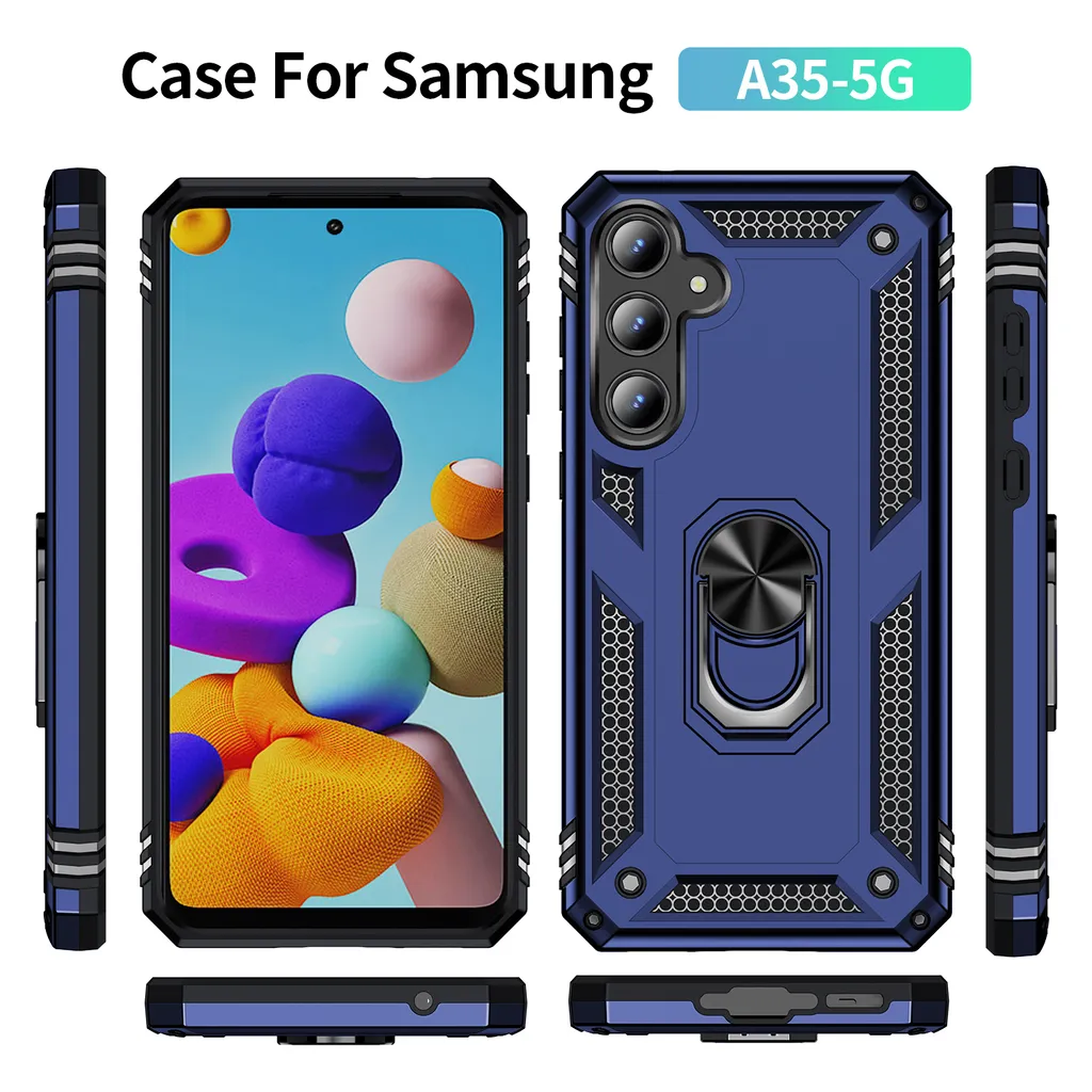 Custodia Samsung A35 Protettiva Blu per Escursionismo e Sport - 2