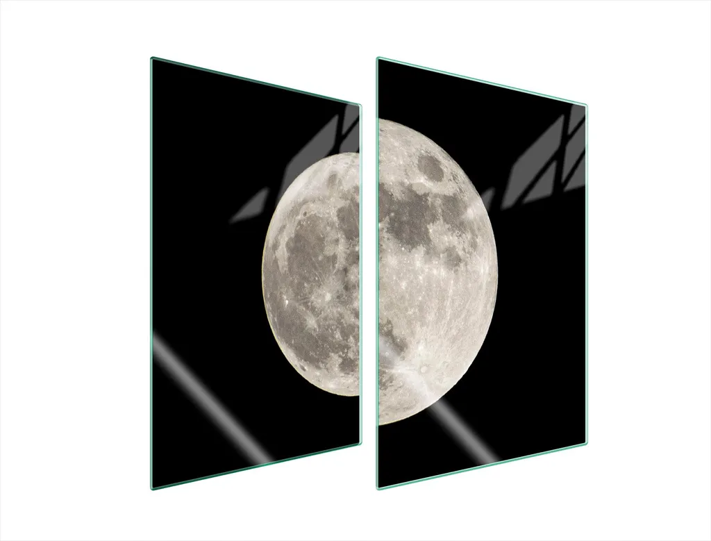 Copri Piano Cottura Luna Nero 35x52 | Vetro Ceramica Set 2