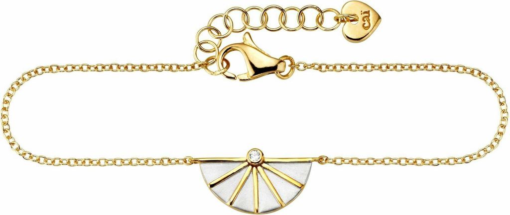 cai Armband 925/- Sterling Silber 15+3cm gelb Zirkonia weiß 135260137-18