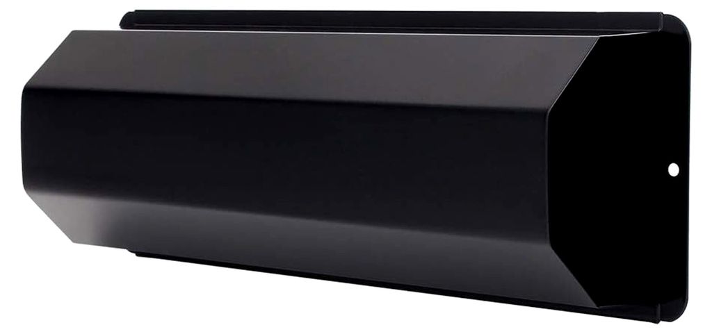 Zeitungsrolle Schwarzgrau aus Stahl HxBxT 142x402x85 mm inklusive Aufklebern und Montagematerial