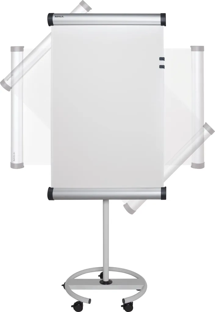 Tableau de Réunion MAULsolid flip2use Gris Métallique à Hauteur Variable