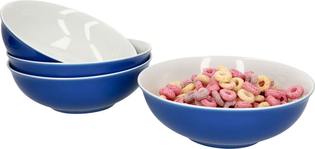 4er Set Doppio Schalen Ø18 cm Indigo-Blau Snack-Schüssel Dessert-Bowl Ritzenhoff