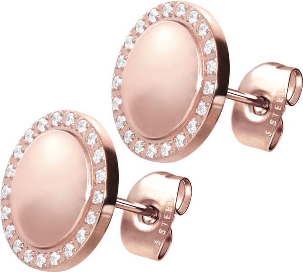 Chirurgenstahl Ohrstecker EINGEFASSTE KRISTALLE