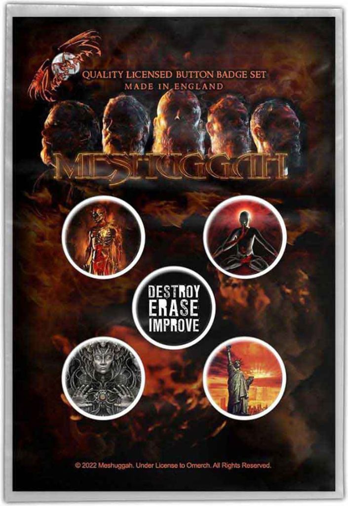 Meshuggah Anstecker Button Pin Badge (5er Set)