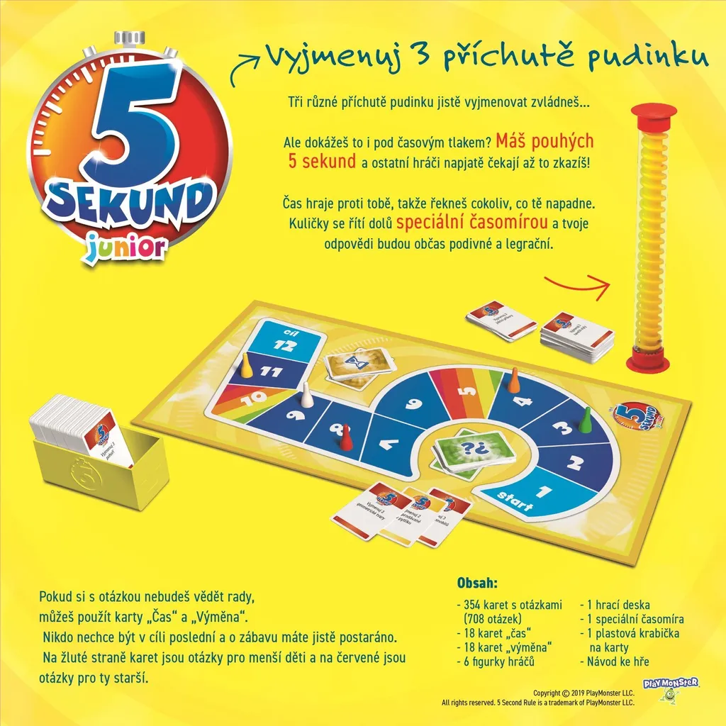 Jeu de société familial 5 Seconds Junior - Version CZ pour Enfants