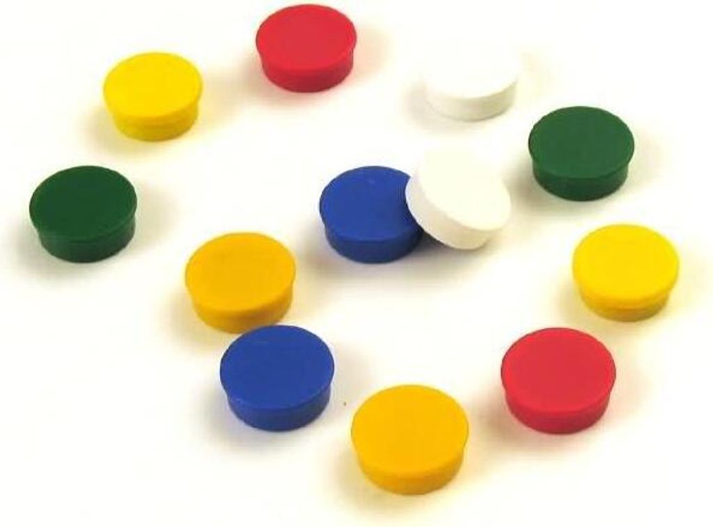 Magnete rund 20mm VE=10 Stück farbig sortiert