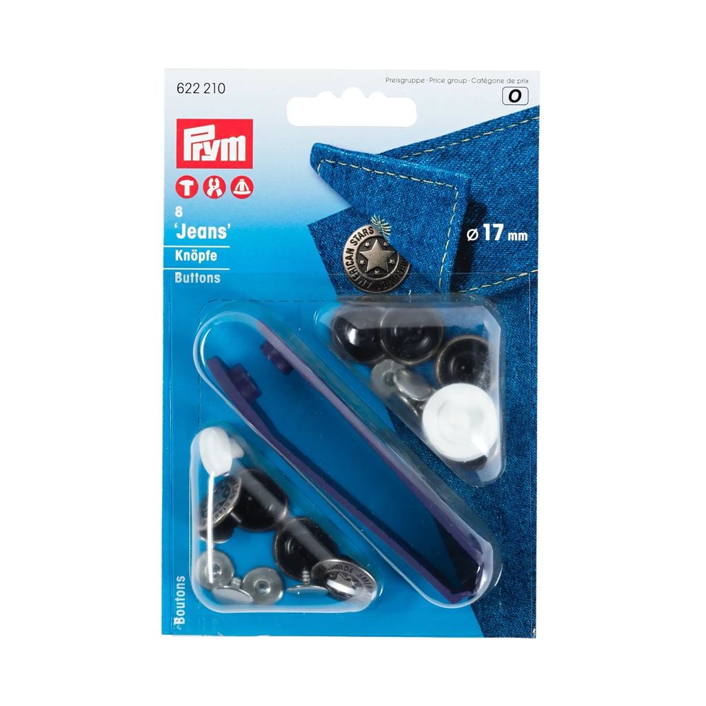 Prym NF-Jeans-Knöpfe American Star MS 17 mm altsilber Produktbild 