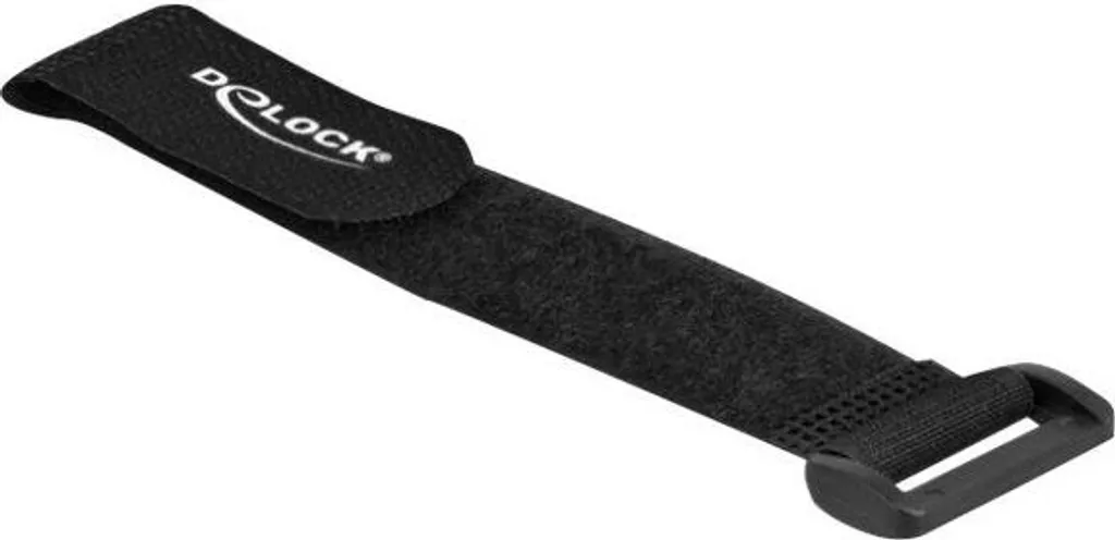 DELOCK Velcro KBI con occhiello L 190 x L 25 mm 5 pz. nero