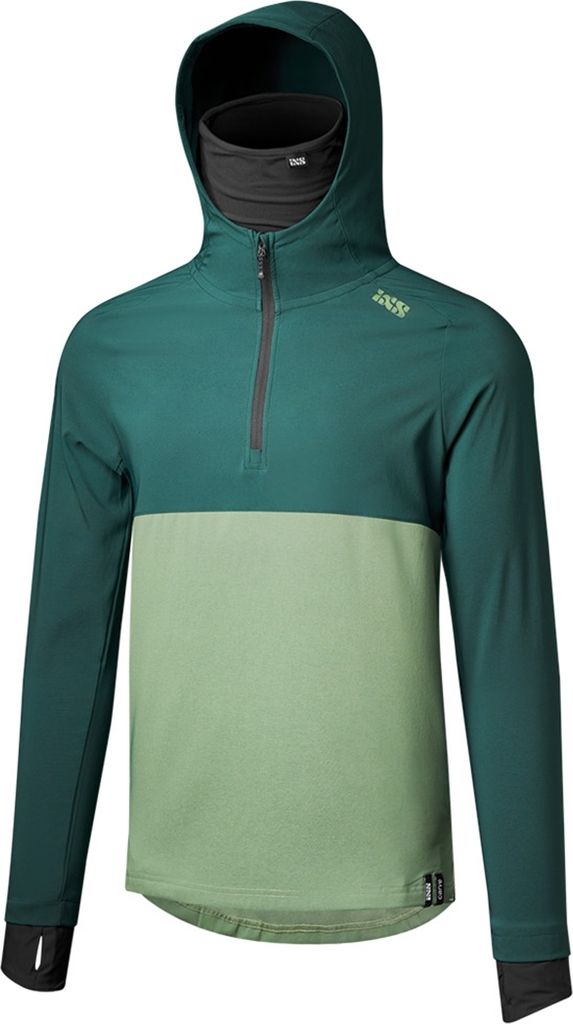 iXS Carve 1.0 Hooded Jersey Duckgreen-Sage XL