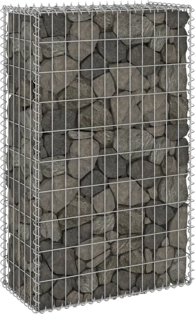 Gabbione da Giardino 60x30x100 cm The Living Store | Montaggio Facile