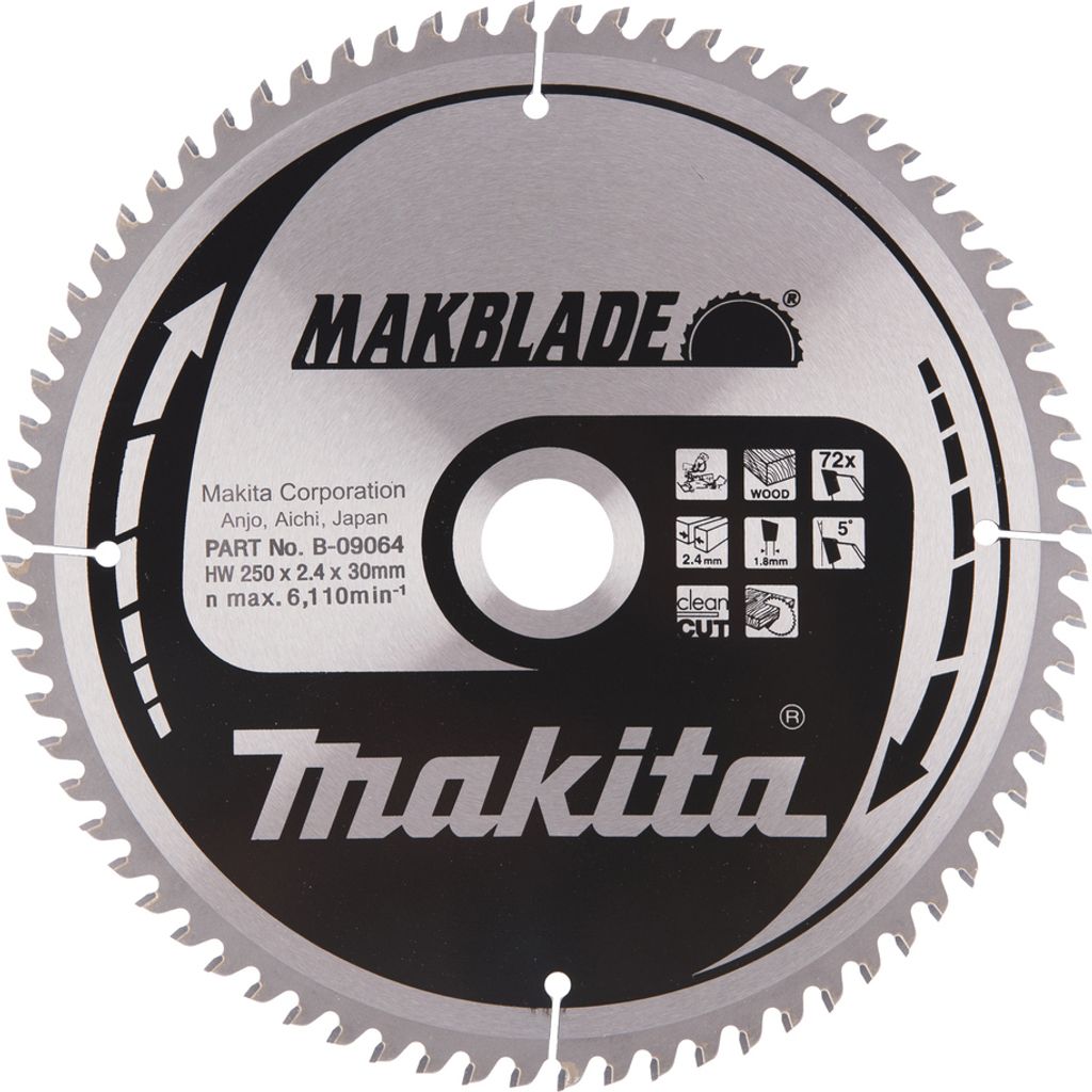 Makita Kreissägeblatt, MAKBLADE 250 x 30 mm, 72 Zähne