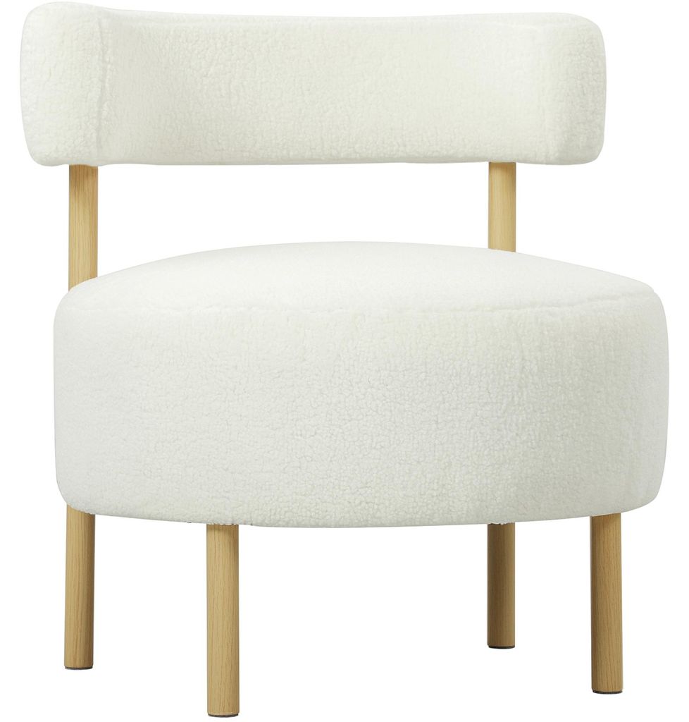 HOMCOM loungestoel, relaxstoel met Sherpa-fleece en metalen Productafbeelding 