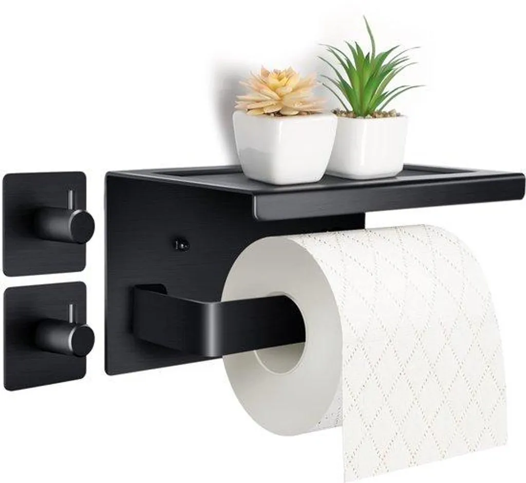 Porte-rouleau de papier toilette pour salle de bains et cuisine Plank
