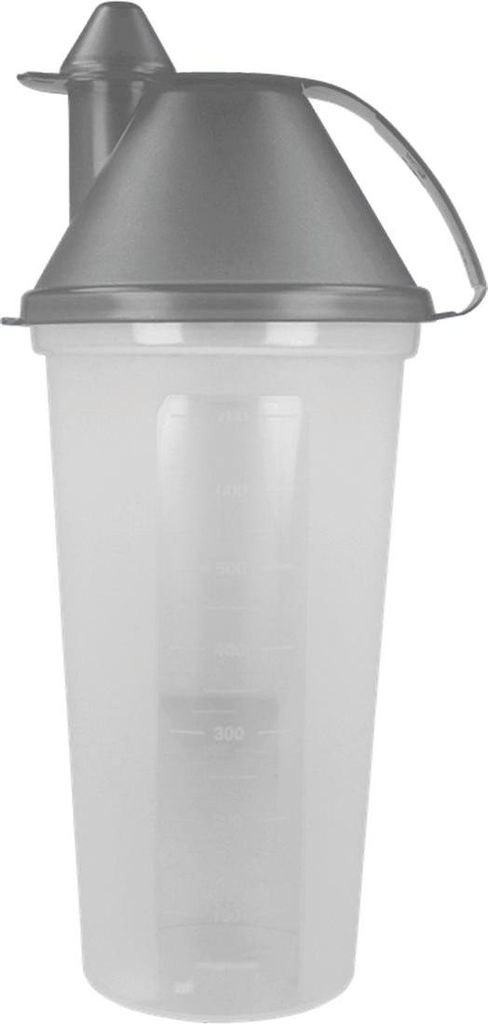 Shaker mit Siebeinlage EUROHOME Eiweißshaker 25 cm aus Kunststoff - Proteinshaker mit integriertem Sieb - transparent