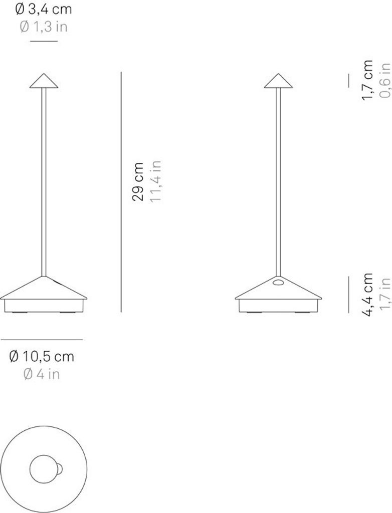 Zafferano Pina Tischlampe - Aufladbare LED Außenlampe - 29 Produktbild 9